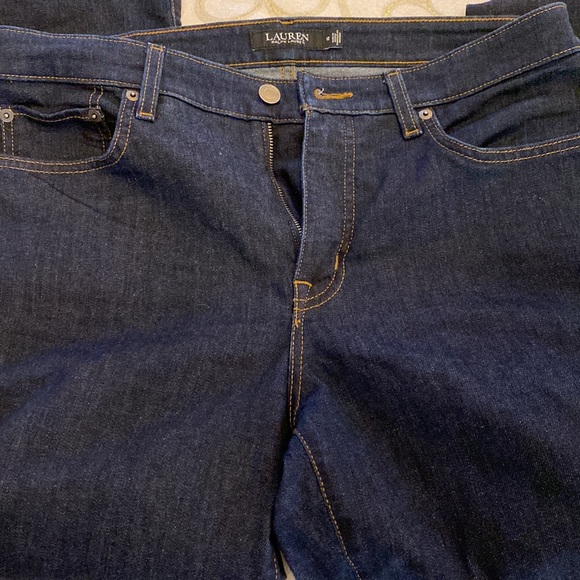 Lauren Ralph Lauren High-Rise Permier Dark Wash Jeans Sz 12 - Picture 9 of 11